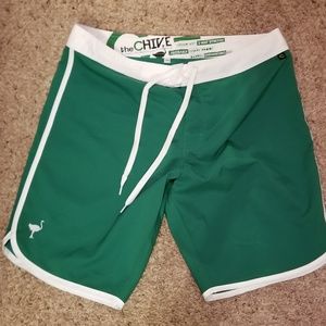 The Chive men's swim trunks